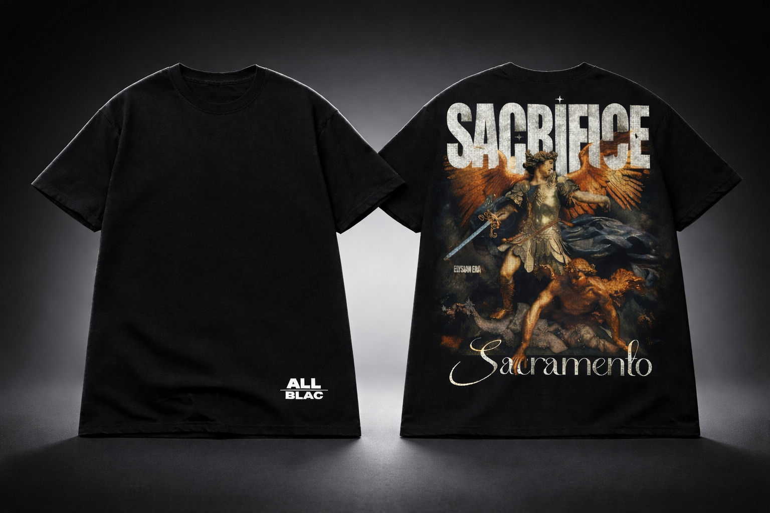 Sacrifice – Oversized Graphic T-Shirt | All Blac